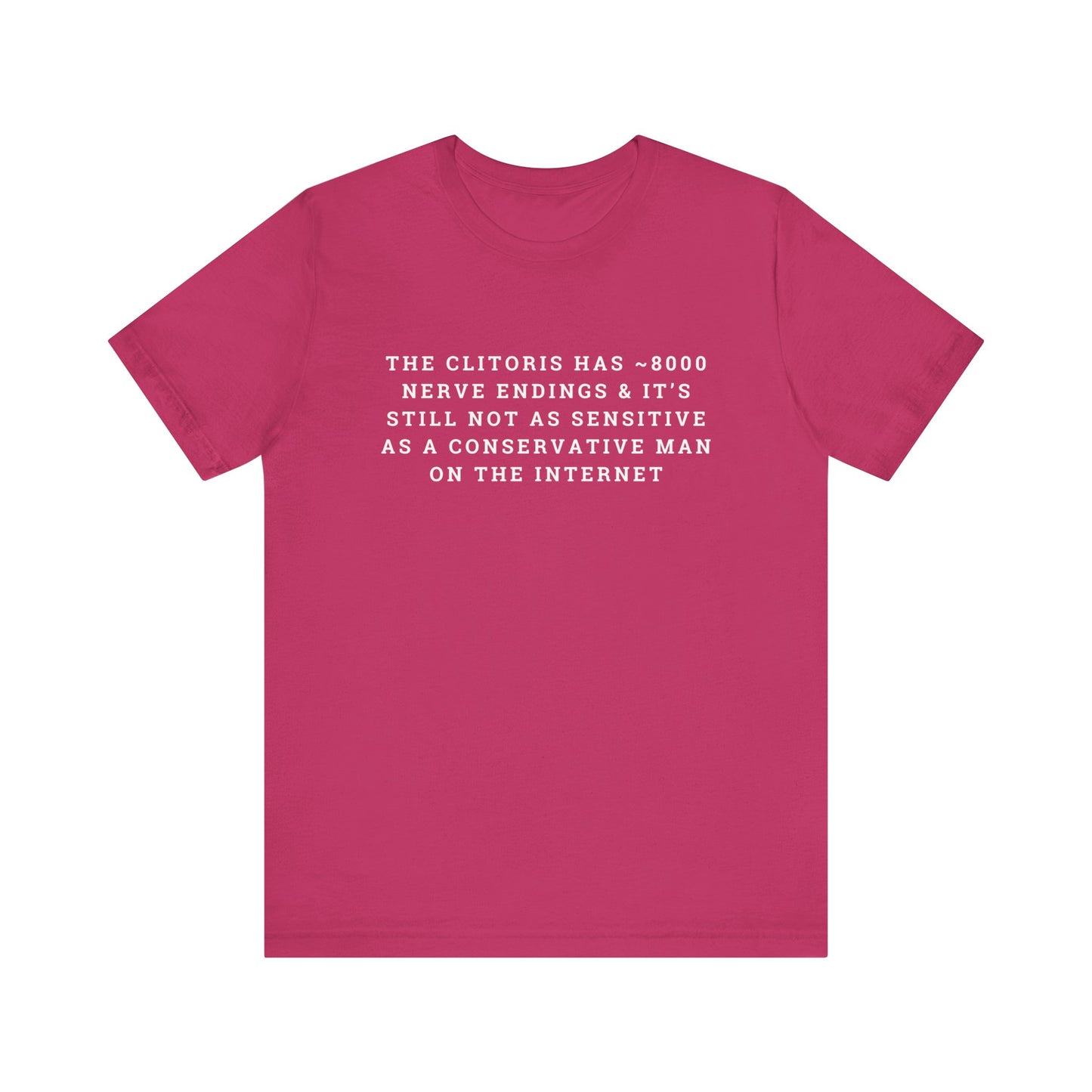 The Clitoris has ~8000 Nerve Endings Unisex Jersey Short Sleeve Tee
