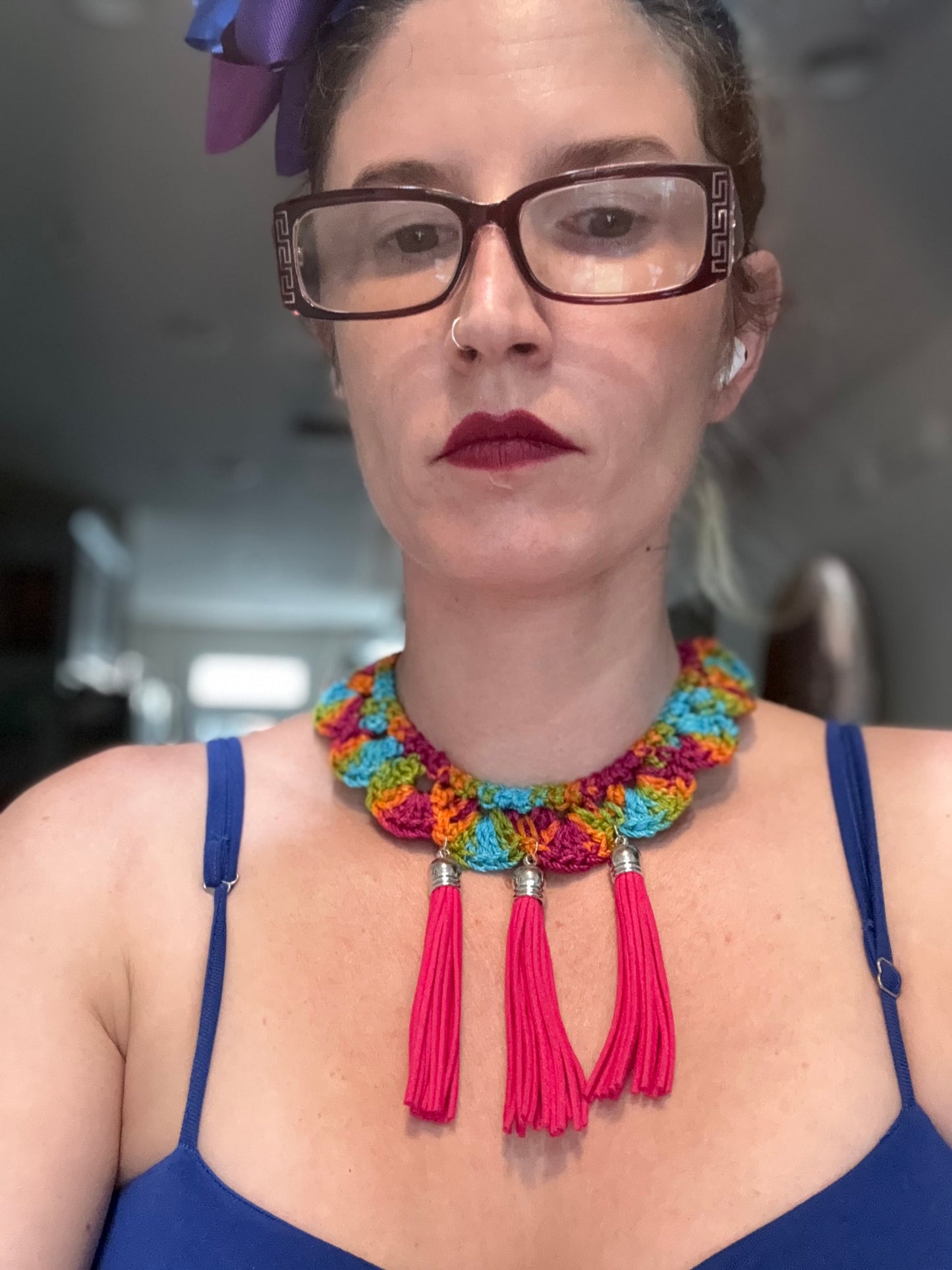 Fringe belief collar (7): Rainbow Pink