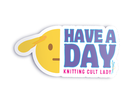 Knitting Cult Lady Vinyl Sticker Packs