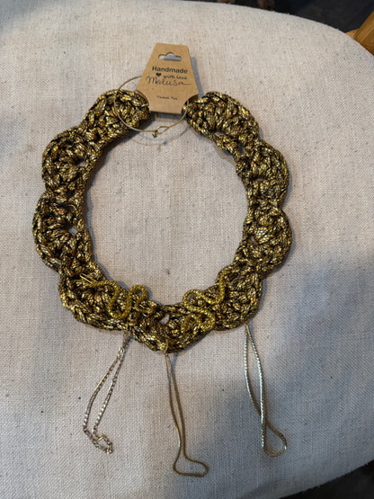 I Was Born a Soldier Metallic Collar: Medusa Collar and Bracelet
