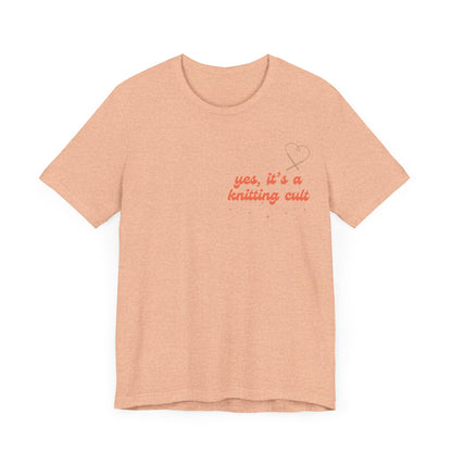 Yes It's a Knitting Cult Unisex Jersey Short Sleeve Tee