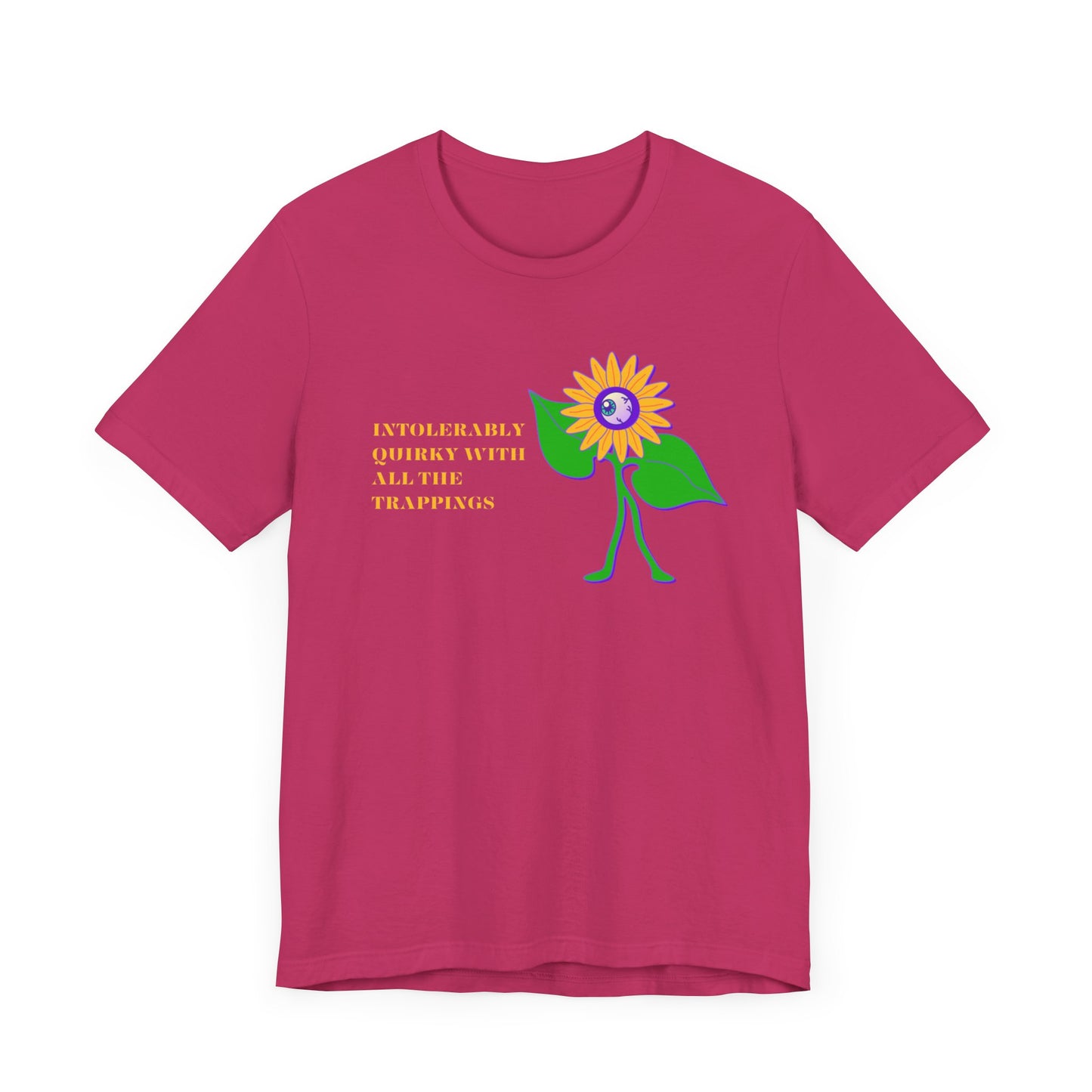 Intolerably Quirky with All the Trappings Unisex Jersey Short Sleeve Tee