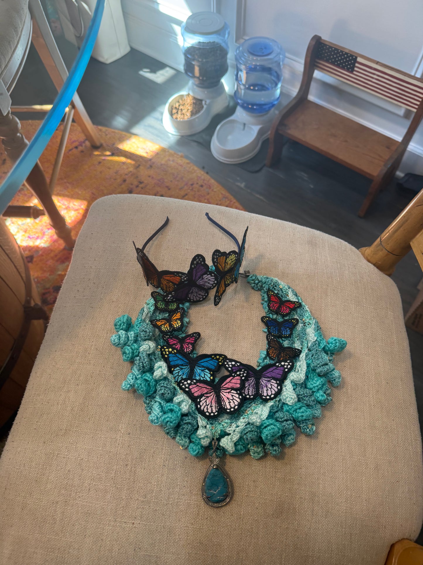Love bomb collar & headband: Bread and Butterflies