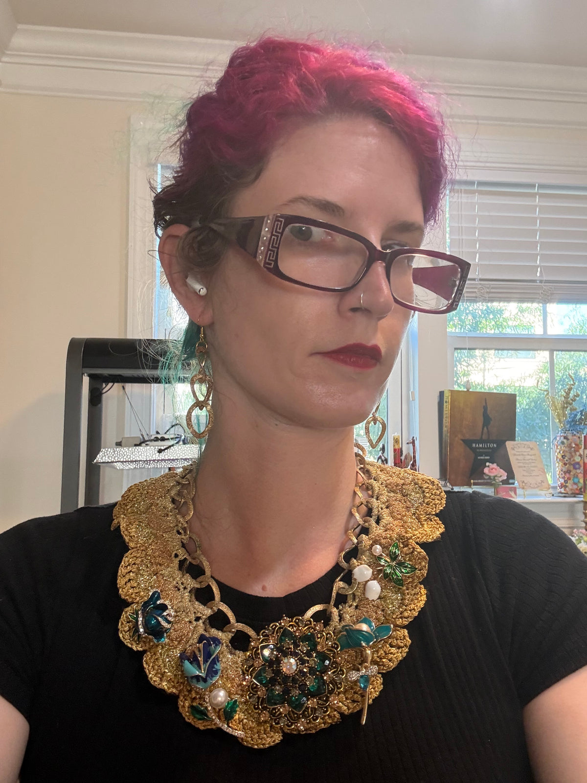 I Was Born a Soldier Metallic Collar: the Nemesis with Earrings