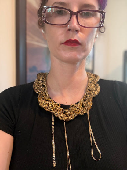 I Was Born a Soldier Metallic Collar: Medusa Collar and Bracelet
