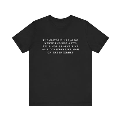 The Clitoris has ~8000 Nerve Endings Unisex Jersey Short Sleeve Tee