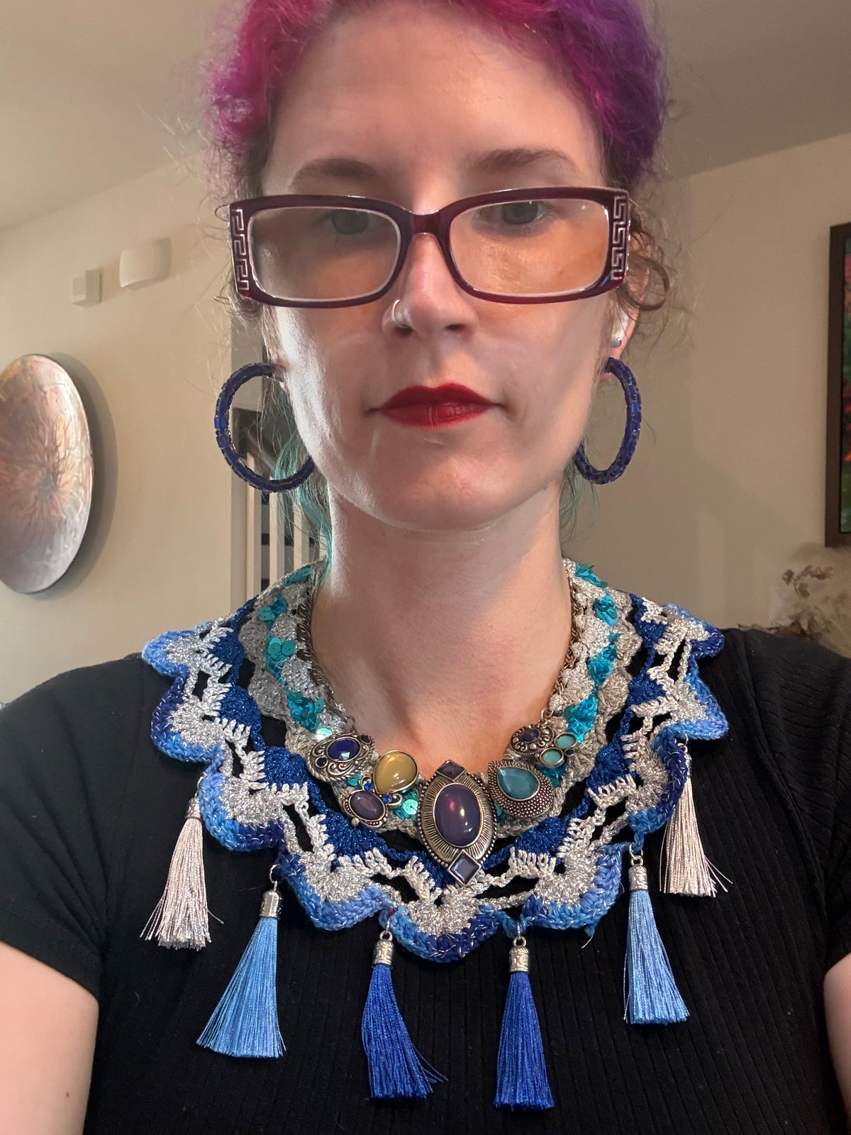 I Was Born a Soldier Metallic Collar: the Morrigan Collar and Earrings