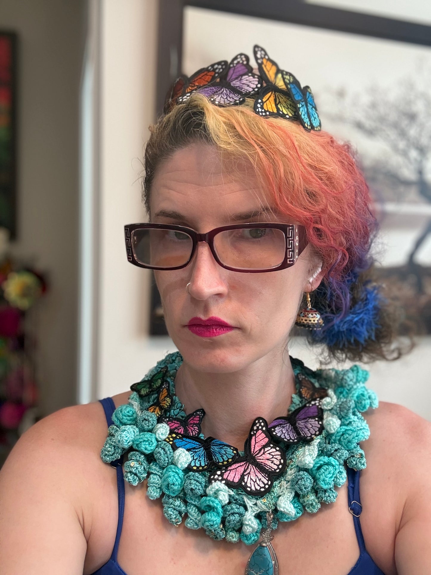 Love bomb collar & headband: Bread and Butterflies