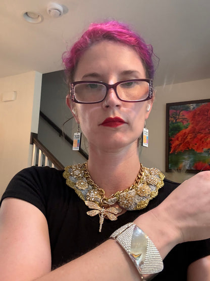 I Was Born a Soldier Metallic Collar: the Megaera Front clasp with bracelet