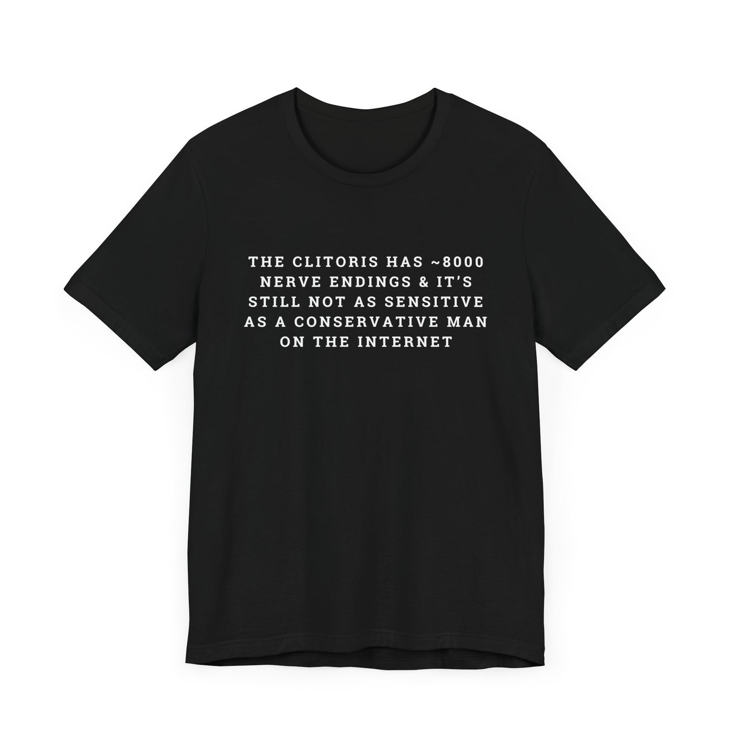 The Clitoris has ~8000 Nerve Endings Unisex Jersey Short Sleeve Tee