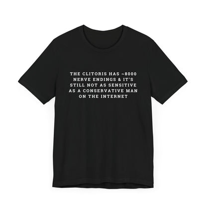 The Clitoris has ~8000 Nerve Endings Unisex Jersey Short Sleeve Tee