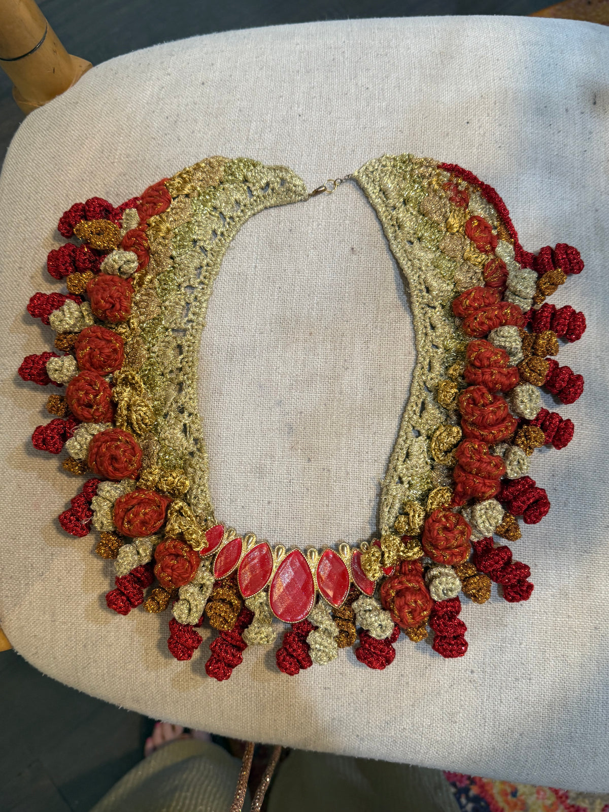 I Was Born a Soldier Metallic Collar: the Brigid with cuff and earrings (plus size friendly)