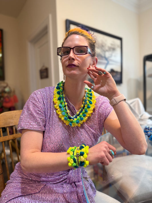 Love bomb collar and cuff: Sunflower Field