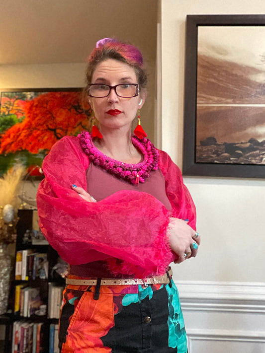 Sassy Sleeves— hot pink and sparkly