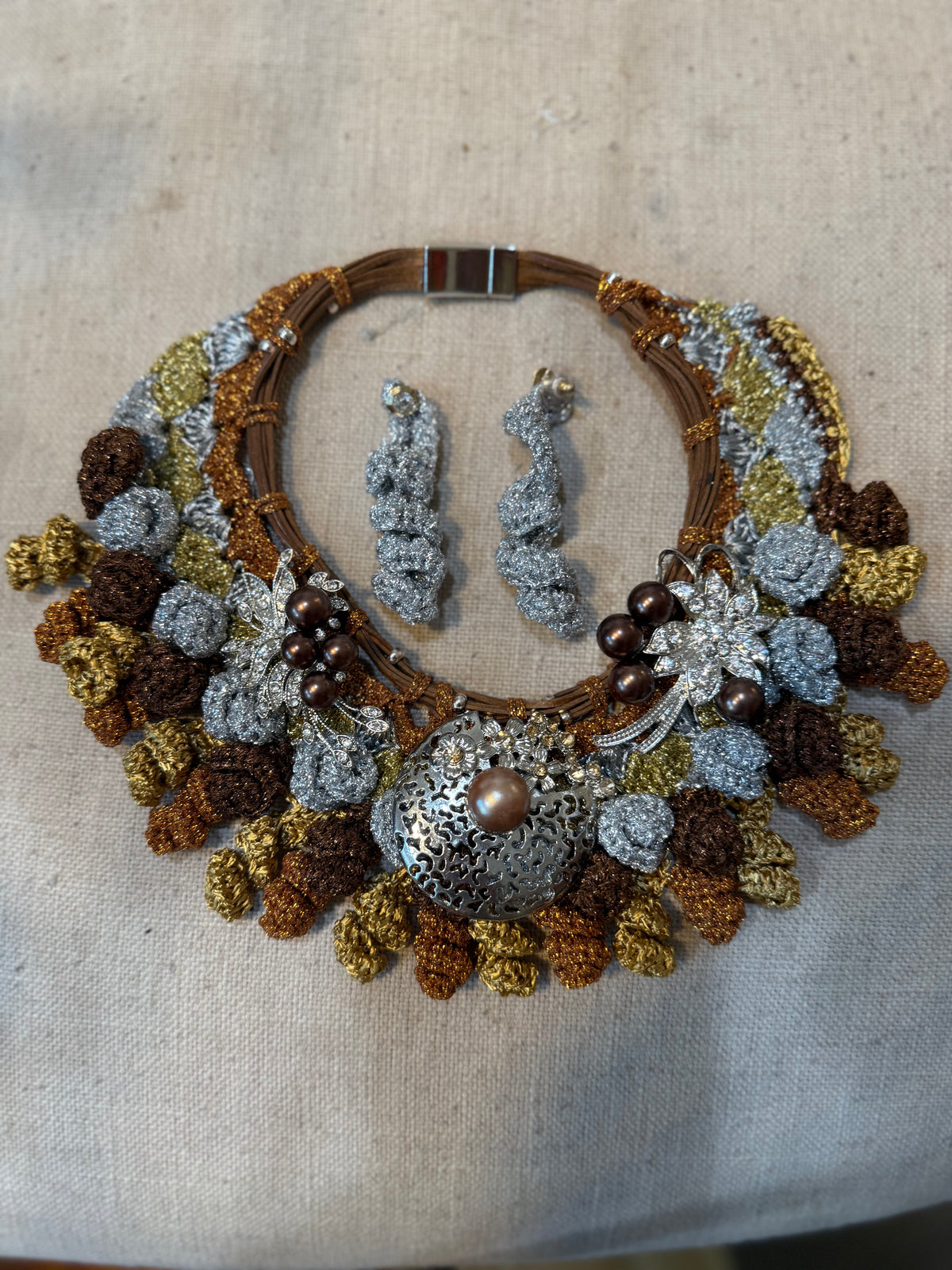 I Was Born a Soldier Metallic Collar: the Rusalka with Earrings