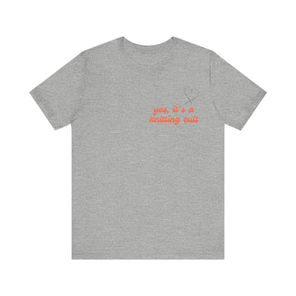 Yes It's a Knitting Cult Unisex Jersey Short Sleeve Tee