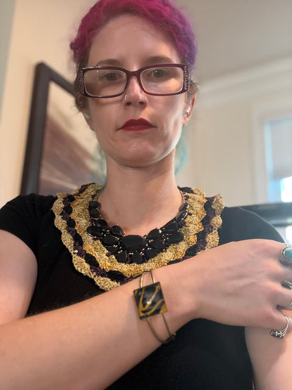 I Was Born a Soldier Metallic Collar: the Kali with cuff