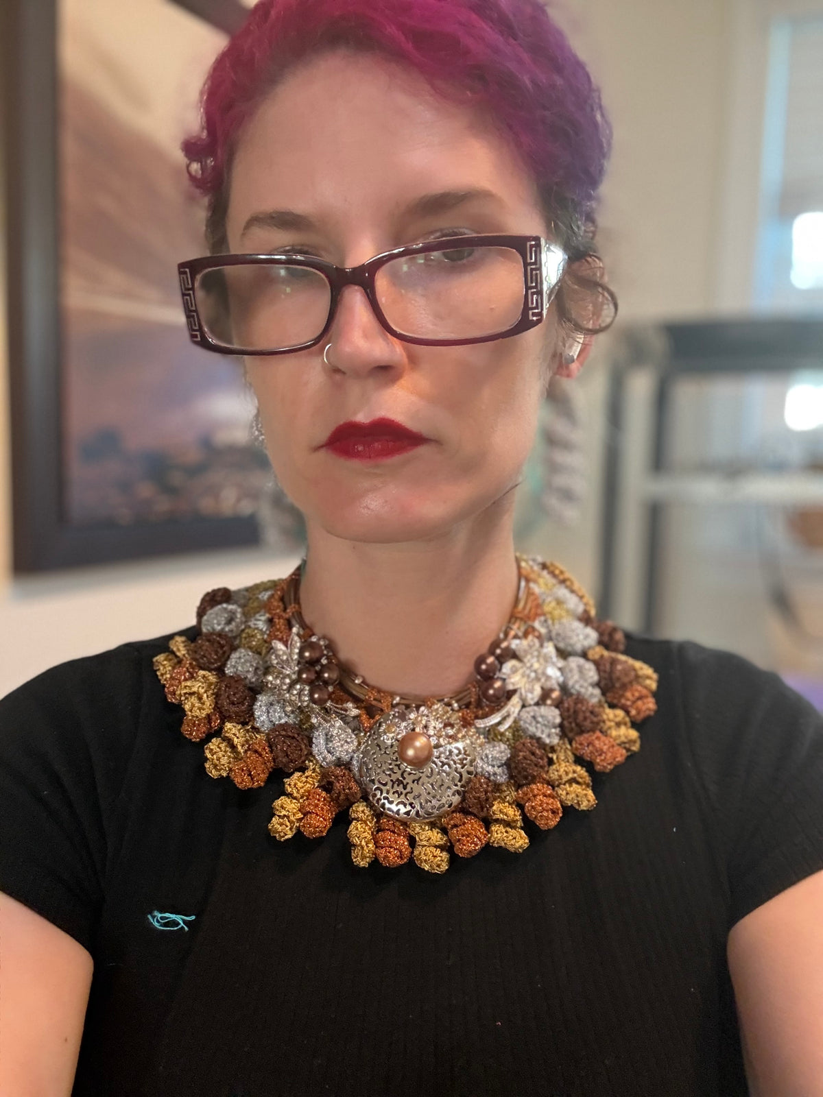 I Was Born a Soldier Metallic Collar: the Rusalka with Earrings