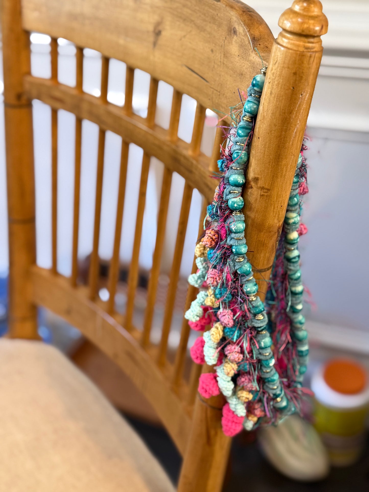 Love bomb collar: magenta and teal (plus size friendly)