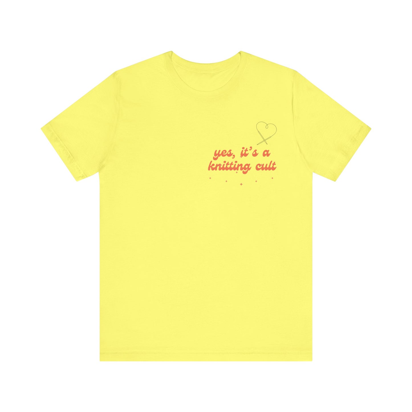 Yes It's a Knitting Cult Unisex Jersey Short Sleeve Tee