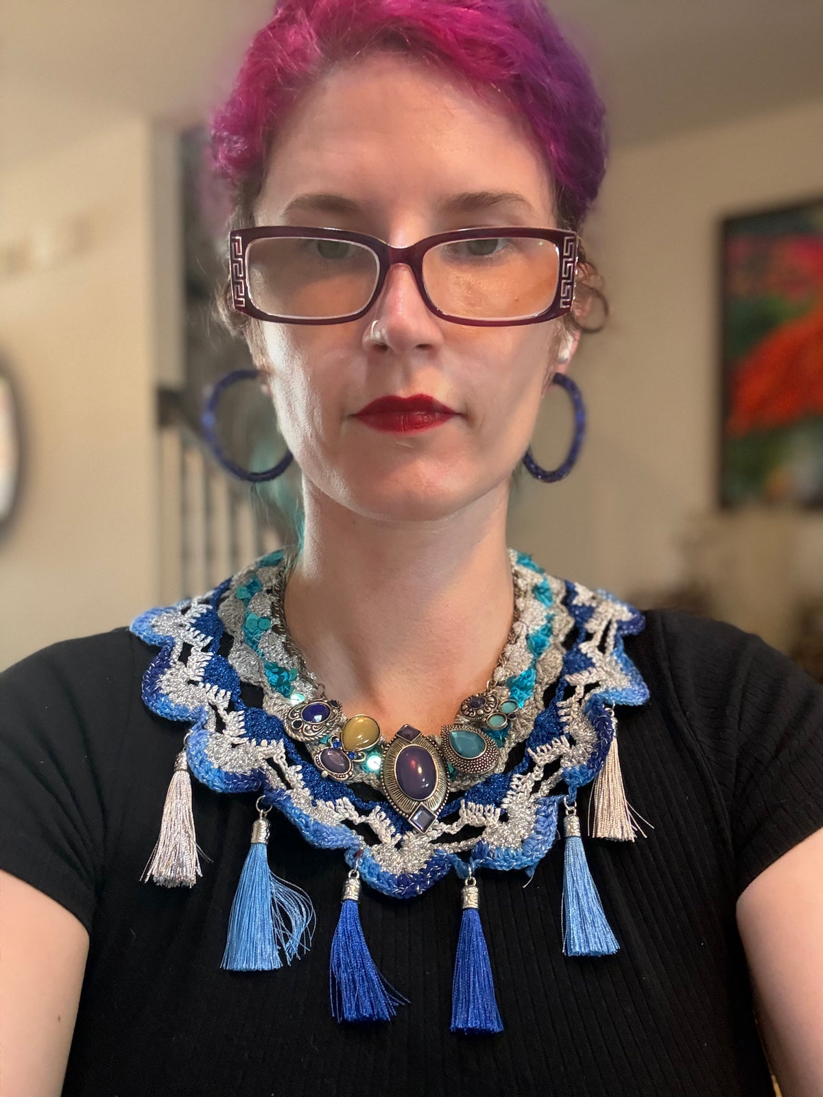 I Was Born a Soldier Metallic Collar: the Morrigan Collar and Earrings