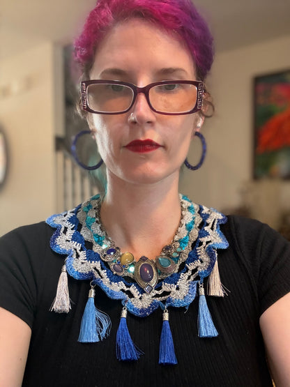 I Was Born a Soldier Metallic Collar: the Morrigan Collar and Earrings