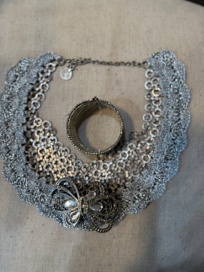 I Was Born a Soldier Metallic Collar: the Ishtar with Cuff