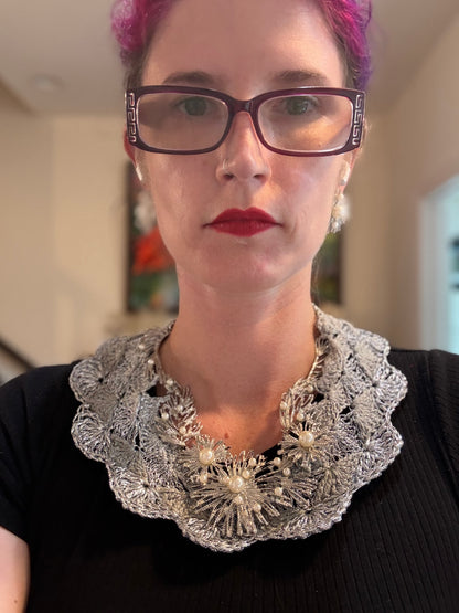 I Was Born a Soldier Metallic Collar: the Tisiphone with Earrings