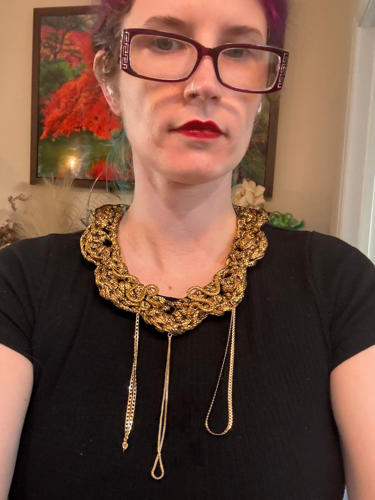 I Was Born a Soldier Metallic Collar: Medusa Collar and Bracelet