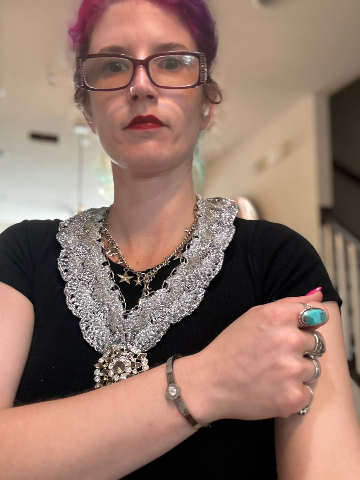 I Was Born a Soldier Metallic Collar: the Marishiten Collar and Cuff