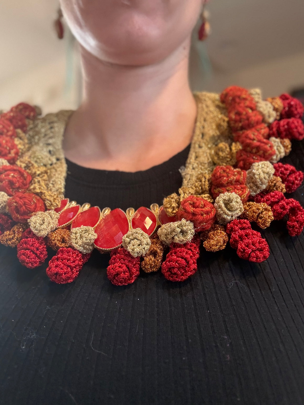I Was Born a Soldier Metallic Collar: the Brigid with cuff and earrings (plus size friendly)