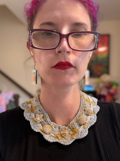 I Was Born a Soldier Metallic Collar: the Cybele with Cuff