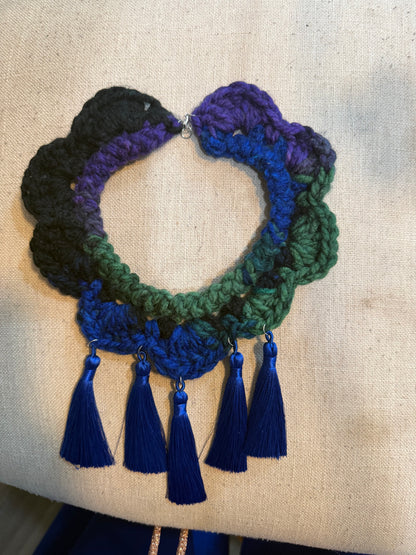 Fringe belief collar (6): Deep Blues, Greens and Purples