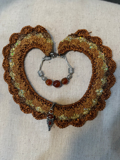 I Was Born a Soldier Metallic Collar: the Anat with bracelet