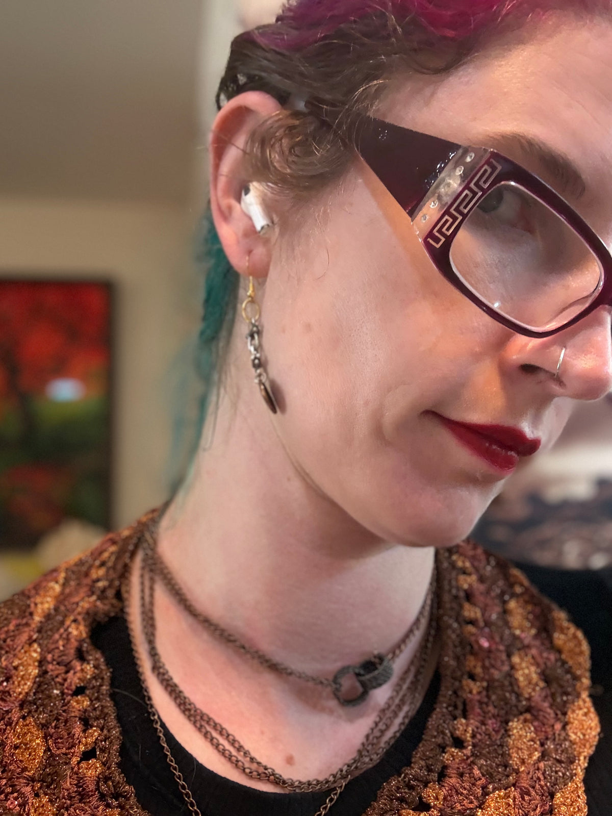 I Was Born a Soldier Metallic Collar: The Sekhmet with Earrings