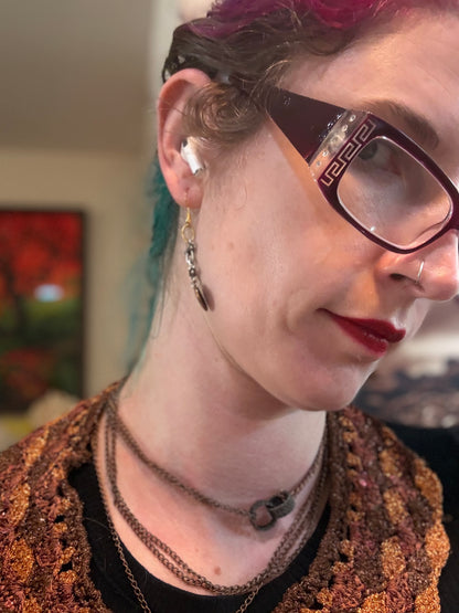 I Was Born a Soldier Metallic Collar: The Sekhmet with Earrings