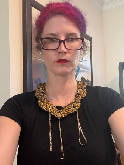 I Was Born a Soldier Metallic Collar: Medusa Collar and Bracelet