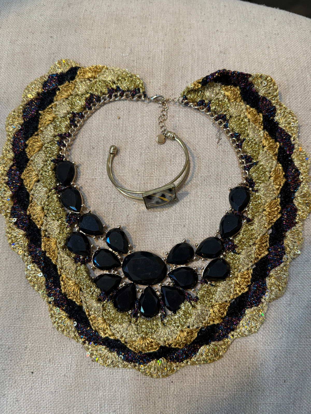 I Was Born a Soldier Metallic Collar: the Kali with cuff