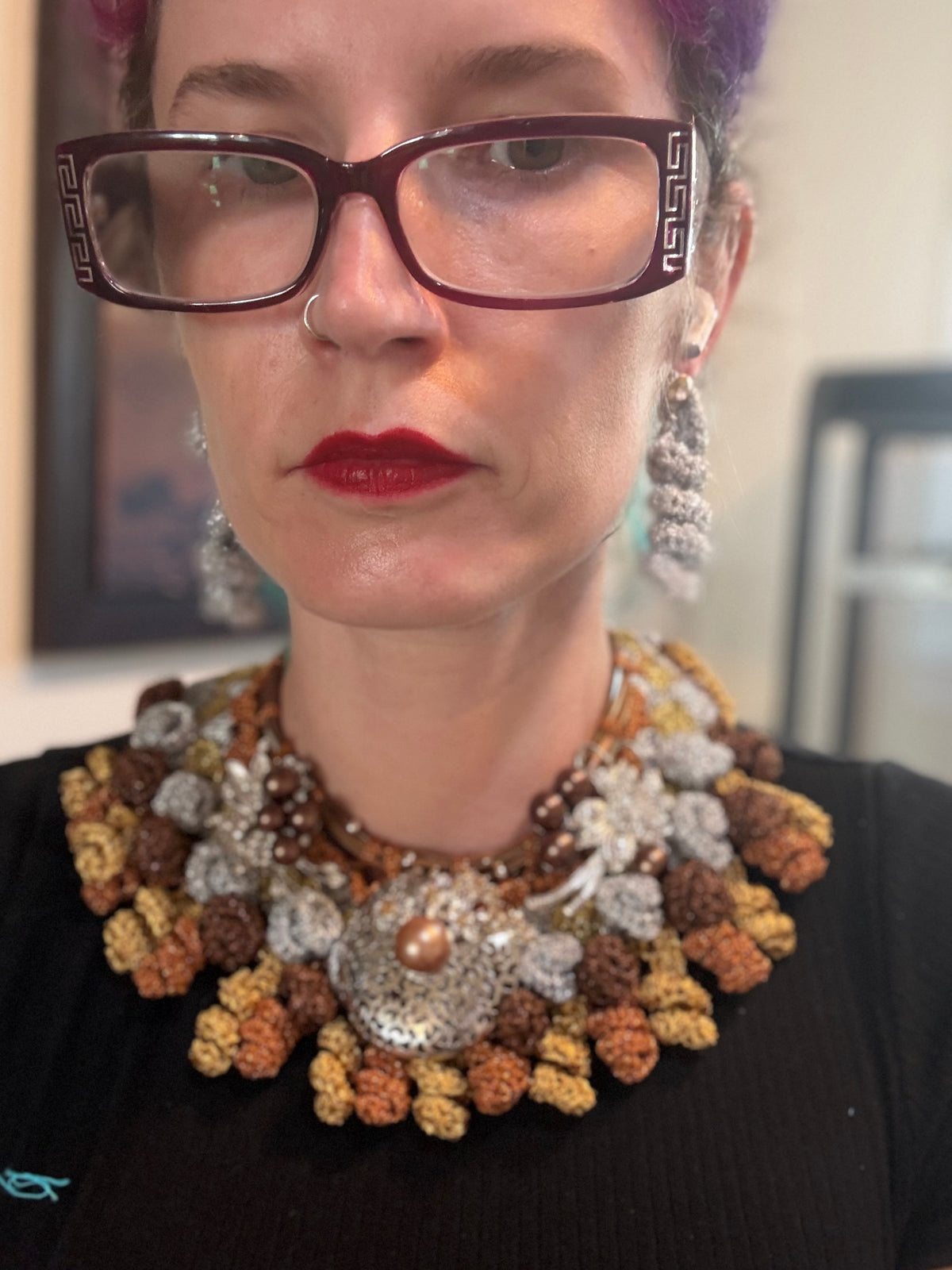 I Was Born a Soldier Metallic Collar: the Rusalka with Earrings