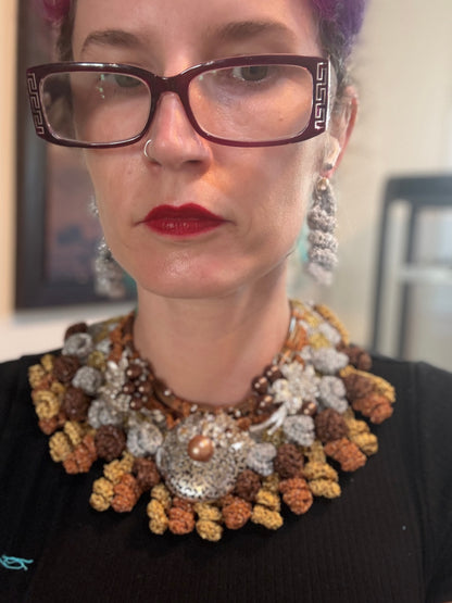 I Was Born a Soldier Metallic Collar: the Rusalka with Earrings