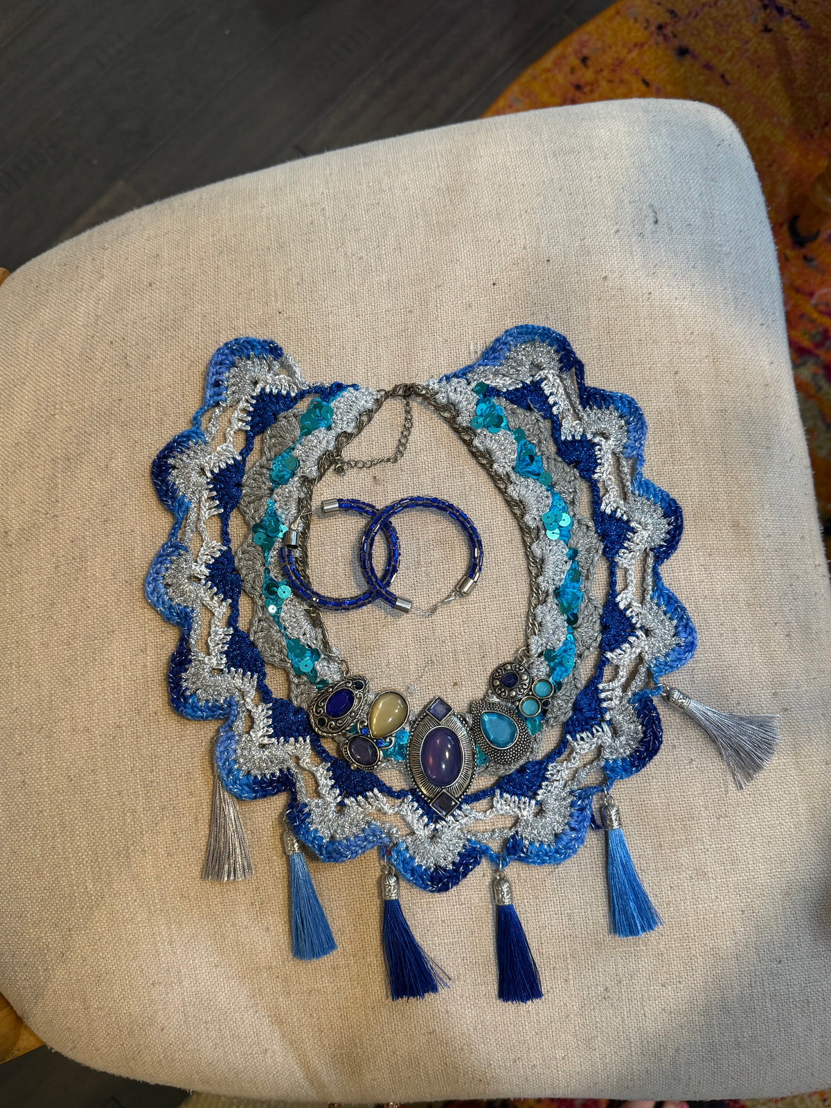 I Was Born a Soldier Metallic Collar: the Morrigan Collar and Earrings