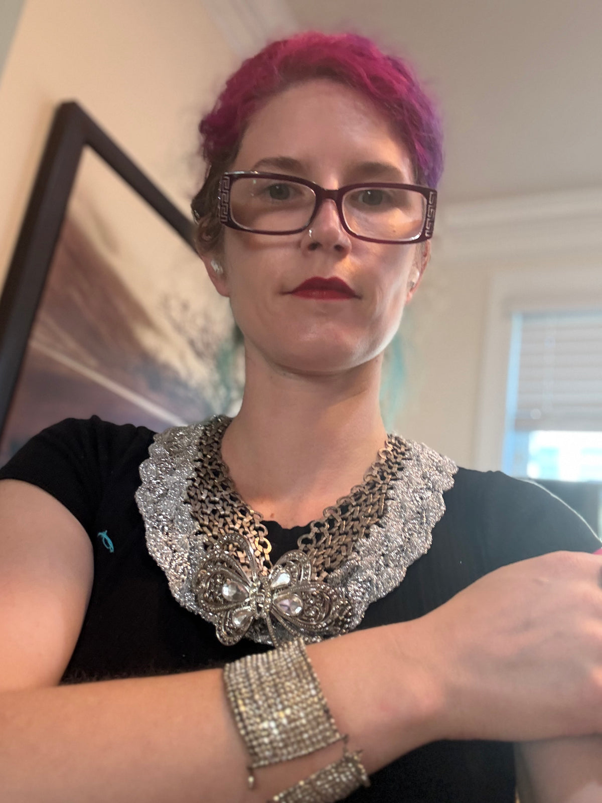 I Was Born a Soldier Metallic Collar: the Ishtar with Cuff
