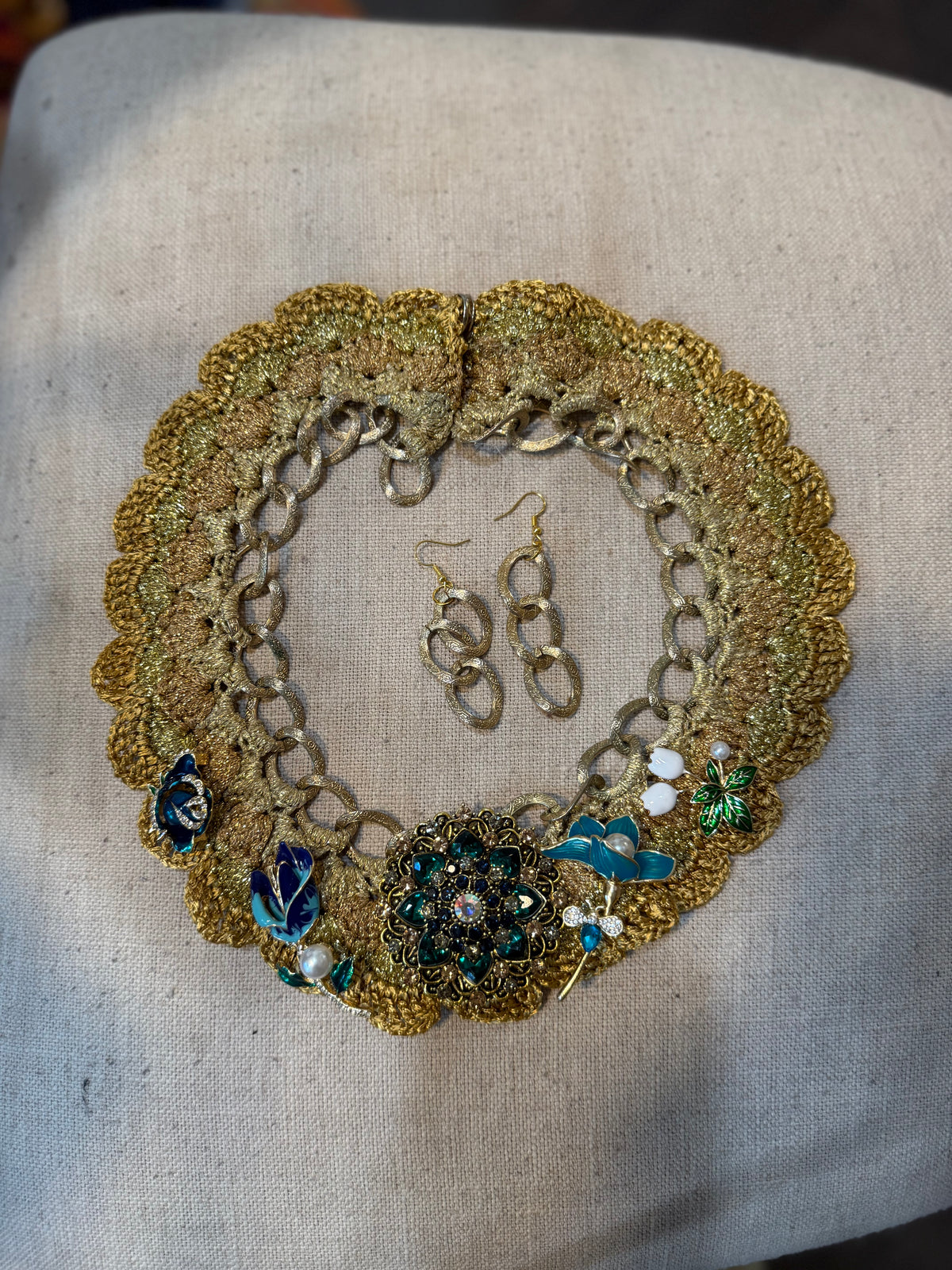 I Was Born a Soldier Metallic Collar: the Nemesis with Earrings
