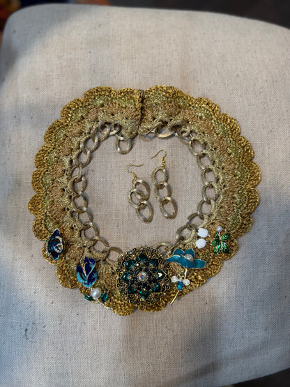 I Was Born a Soldier Metallic Collar: the Nemesis with Earrings