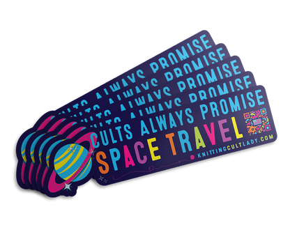 Cults Always Promise Space Travel Bumper Sticker