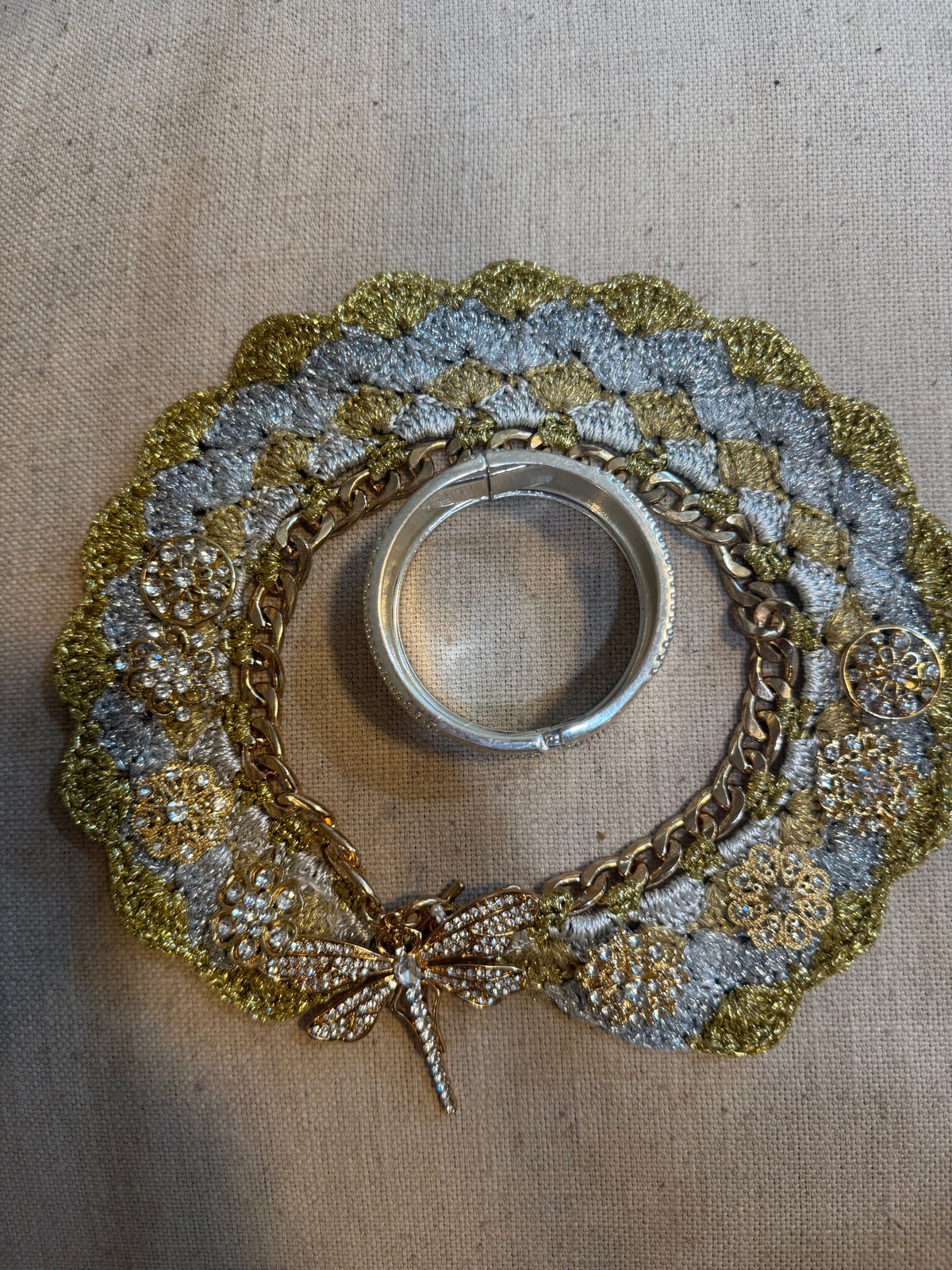 I Was Born a Soldier Metallic Collar: the Megaera Front clasp with bracelet