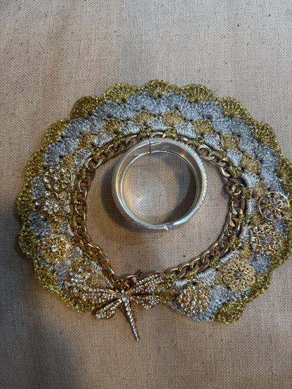 I Was Born a Soldier Metallic Collar: the Megaera Front clasp with bracelet
