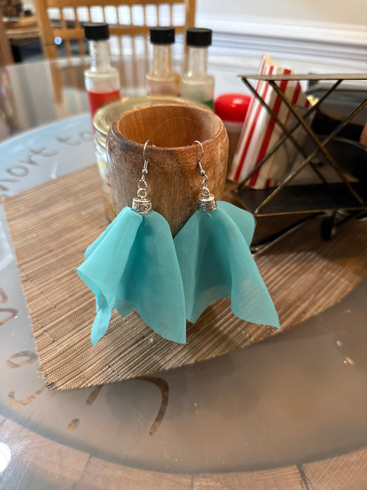 Fabric tassel earrings