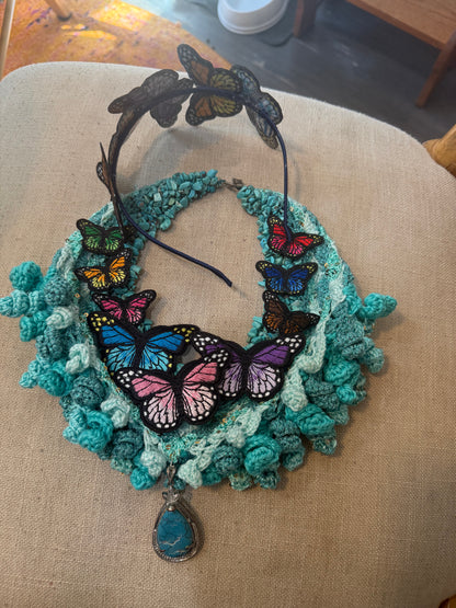Love bomb collar & headband: Bread and Butterflies