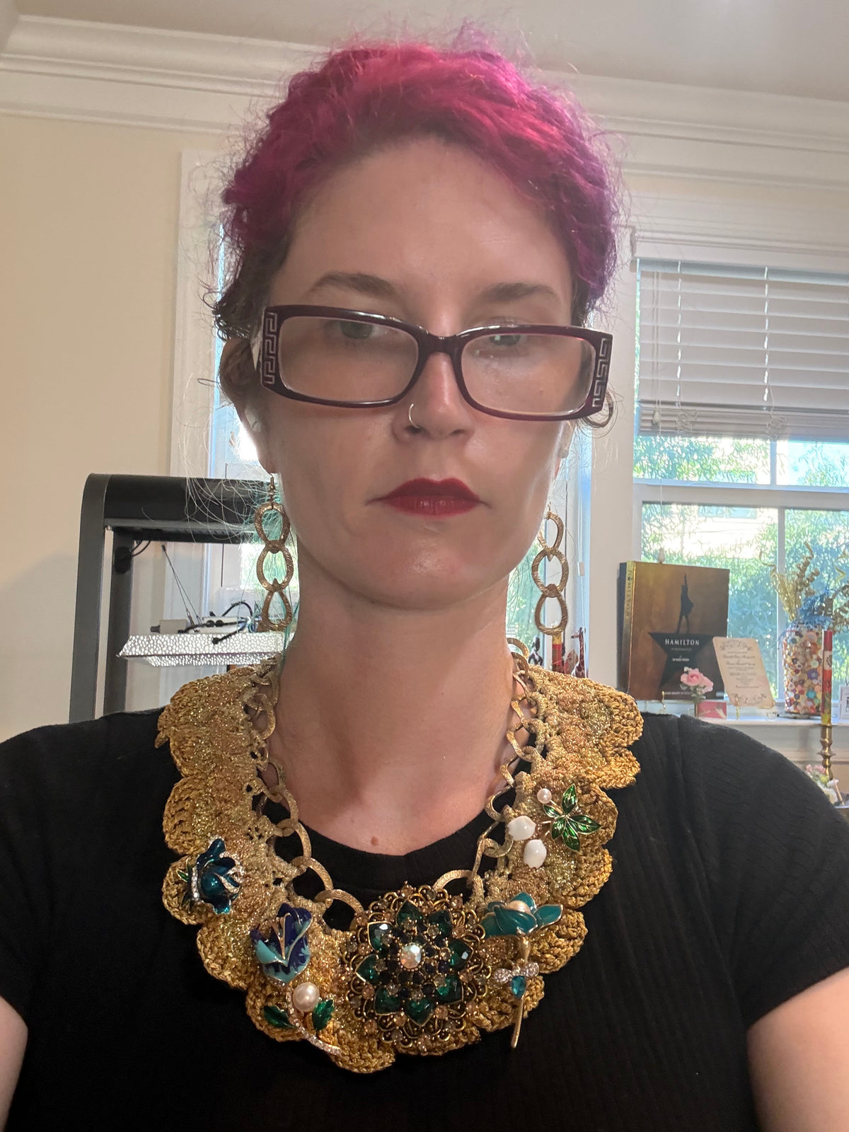 I Was Born a Soldier Metallic Collar: the Nemesis with Earrings